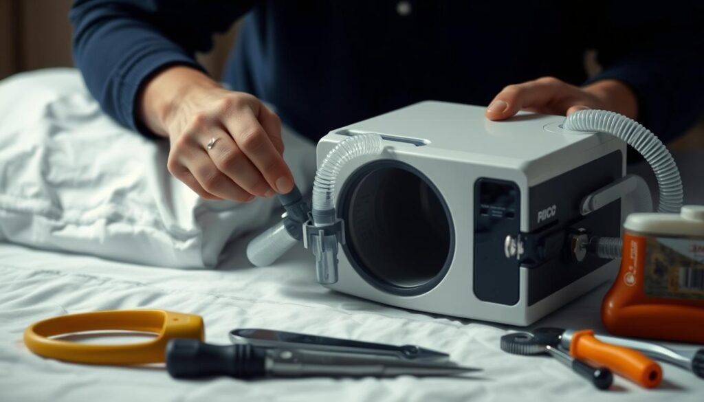 <img alt="睡眠呼吸機過濾器更換">